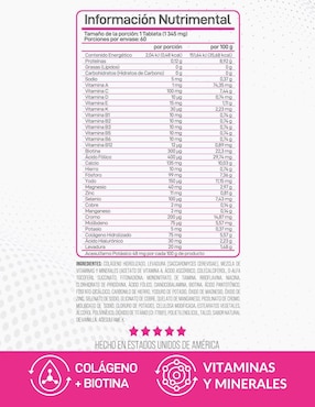 Women´s Multi Vitamin suplemento alimenticio Forzagen tabletas para mujer
