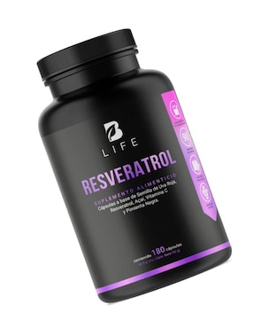 Suplemento Alimenticio De Resveratrol B Life de 180 cápsulas