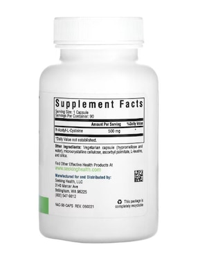 Nac Seeking Health con N-Acetyl Cysteine de 90 cápsulas