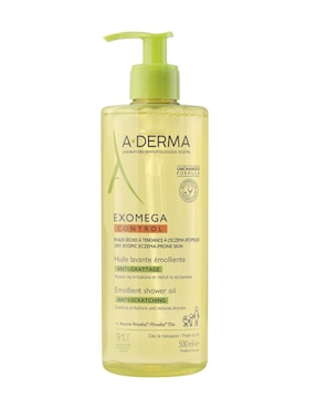 Limpiador corporal A-derma Exomega control aceite limpiador emoliente anti-comezón 500 ml Aderma para calmar la piel
