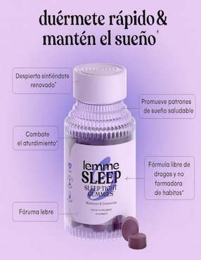 Gomitas para dormir Lemme con melatonina sabor berry de 60 gomitas