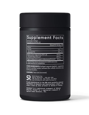 L-teanina energía enfocada, alerta y relajación sin somnolencia, 200 mg Sport Research sabor coco de 60 cápsulas