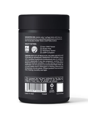 L-teanina energía enfocada, alerta y relajación sin somnolencia, 200 mg Sport Research sabor coco de 60 cápsulas