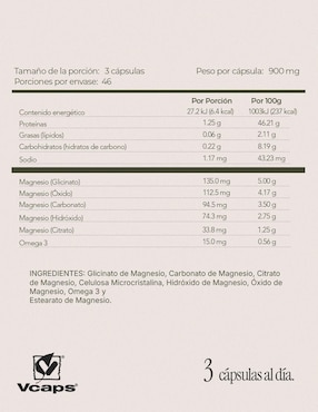 Magnesio complex 5 + omega 3 Maklen con 140 cápsulas