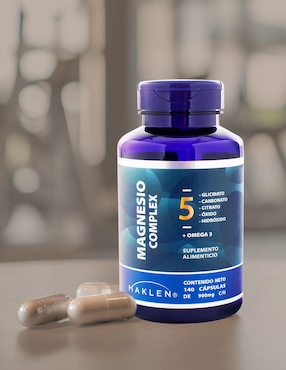 Magnesio complex 5 + omega 3 Maklen con 140 cápsulas