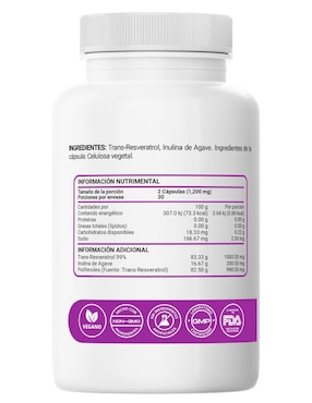 Resveratrol 99% 1000 mg Restart de 60 cápsulas