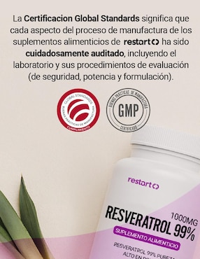 Resveratrol 99% 1000 mg Restart de 60 cápsulas