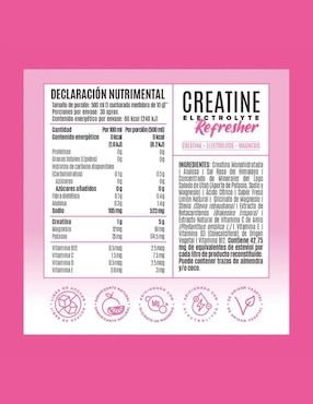 Creatine Electrolyte Refresher Birdman sabor limonada rosa de 300 g
