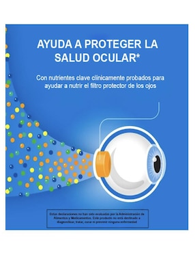 Ocuvite Adultos 50 Bausch & Lomb con Vitamina C, Vitamina D, Vitamina E, Zinc, Omega-3, Luteina, Zeaxantina de 150 cápsulas