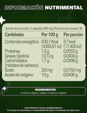 Orégano Lemon Cochella de 60 cápsulas