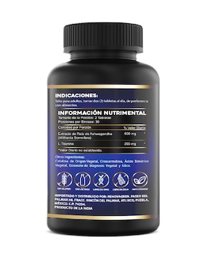 Ksm-66 ashwagandha + l-teanina 800mg Renovagren de 60 tabletas