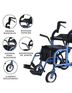 Silla de ruedas Andafacil 2en1