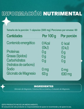 Glicinato de Magnesio Lemon Cochella de 60 cápsulas