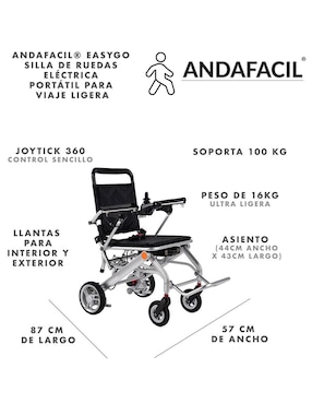 Silla de ruedas Andafacil EasyGo motorizada