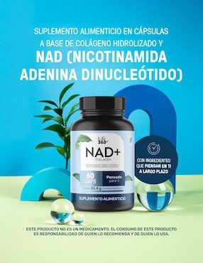 Nad (nicotinamida adenina dinucleótido) + colágeno hidrolizado Life360+