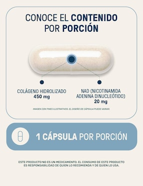Nad (nicotinamida adenina dinucleótido) + colágeno hidrolizado Life360+