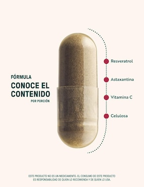 Resveratrol con astaxantina Life360+ de 120 cápsulas