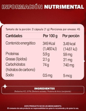 Berberina Lemon Cochella de 90 cápsulas