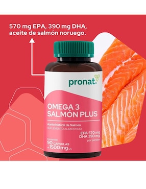 Set de suplementos de omega 3 salmón plus, glucosamina & colágeno tipo II Pronat diferentes sabores