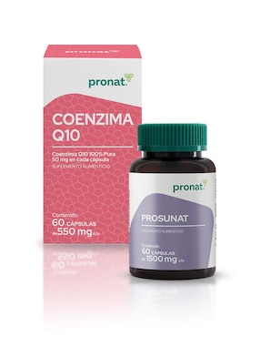 Set de suplementos alimenticios de Coenzima Q10 y Prosunat Pronat