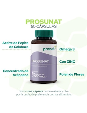 Set de suplementos alimenticios de Coenzima Q10 y Prosunat Pronat