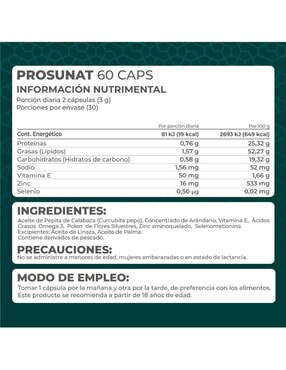 Set de suplementos alimenticios de Coenzima Q10 y Prosunat Pronat