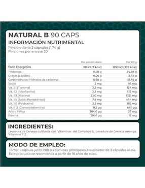 Set de suplementos alimenticios de Coenzima Q10 y natural B complex Pronat con complejo B y levadura de cerveza