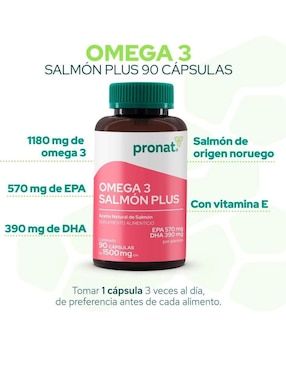 Set de suplementos alimenticios de Resveratol con antioxidante y Omega 3 salmón plus Pronat
