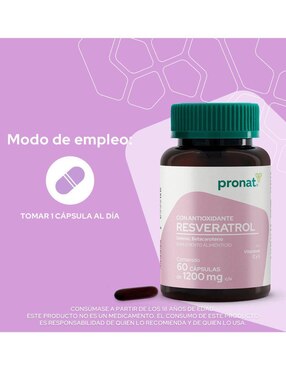 Set de suplementos alimenticios de Resveratrol con antioxidante y Coenzima Q10 Pronat
