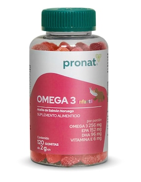 Set de suplementos alimenticios de Omega 3 infantil gomitas y glucosamina & colágeno tipo II Pronat de diferentes sabores