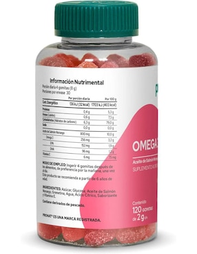 Set de suplementos alimenticios de Omega 3 infantil gomitas y Coenzima Q10 Pronat con DHA, EPA y vitamina E de diferentes sabores
