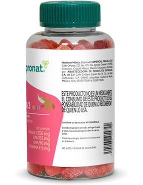 Set de suplementos alimenticios de Omega 3 infantil gomitas y Coenzima Q10 Pronat con DHA, EPA y vitamina E de diferentes sabores