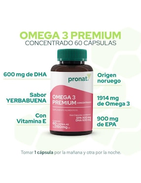 Set de suplementos de Omega 3 premium y glucosamina & colágeno tipo II Pronat de diferentes sabores