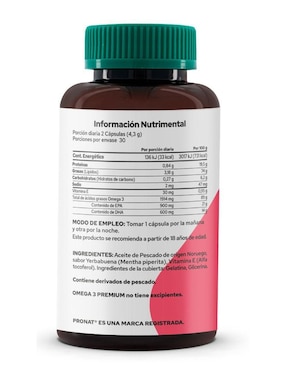 Set de suplementos de Omega 3 premium y glucosamina & colágeno tipo II Pronat de diferentes sabores