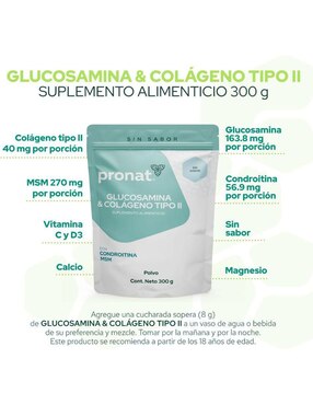 Set de suplementos de Omega 3 premium y glucosamina & colágeno tipo II Pronat de diferentes sabores