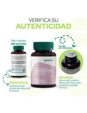 Set de suplementos alimenticios de Omega 3 premium y resveratol con antioxidante Pronat con DHA, EPA y vitamina E de diferentes sabores
