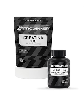 Set de suplementos alimenticios de creatina 100 en polvo y creatina monohidrato Prowinner