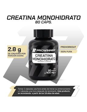 Set de suplementos alimenticios de creatina 100 en polvo y creatina monohidrato Prowinner