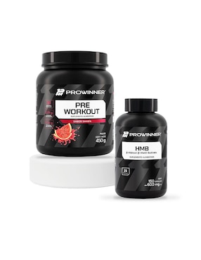 Set de suplementos de PreWorkout Sandia y Hmb Prowinner con creatina monohidratada