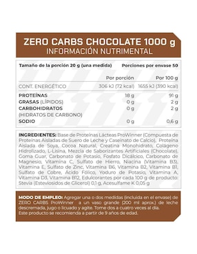 Set de suplementos de PreWorkout Sandia y Zero Carbs Chocolate Prowinner con proteína de suero de leche