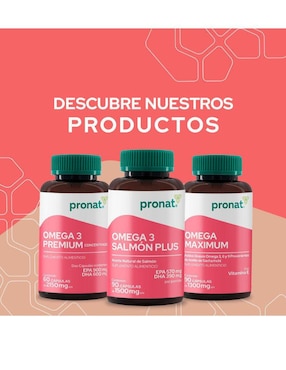 Set de suplementos alimenticios de omega 3 premium y isoflavonas de soya Pronat