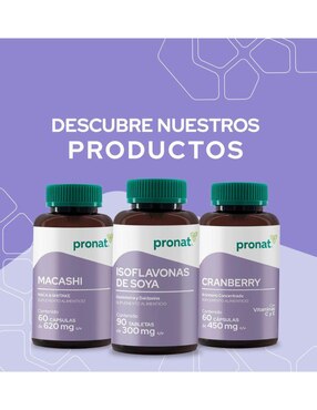 Set de suplementos alimenticios de omega 3 premium y isoflavonas de soya Pronat