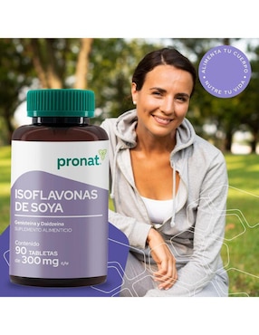 Set de suplementos alimenticios de omega 3 premium y isoflavonas de soya Pronat