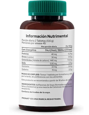 Set de suplementos alimenticios de omega 3 premium y isoflavonas de soya Pronat