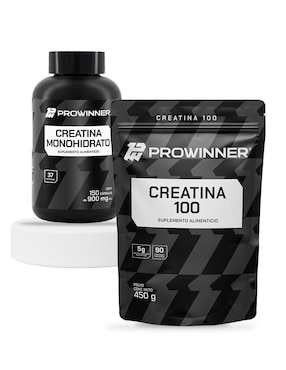 Set de suplementos alimenticios de creatina monohidrato y creatina 100 en polvo Prowinner