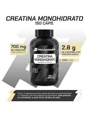 Set de suplementos alimenticios de creatina monohidrato y creatina 100 en polvo Prowinner