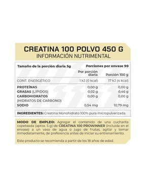 Set de suplementos de Amino 2000 BCAA y Creatina 100 en polvo Prowinner