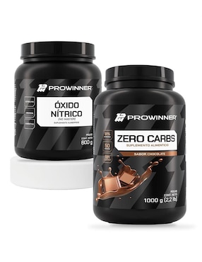 Set de suplementos de Óxido Nítríco No Master y Zero Carbs Chocolate Prowinner con proteína de suero de leche aislado diferentes sabores