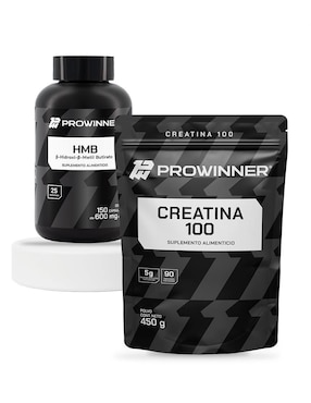 Set de suplementos alimenticios de HMB y creatina 100 en polvo Prowinner