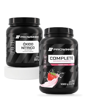 Set de suplementos alimenticios Oxido nítríco no master y complete fresa Prowinner